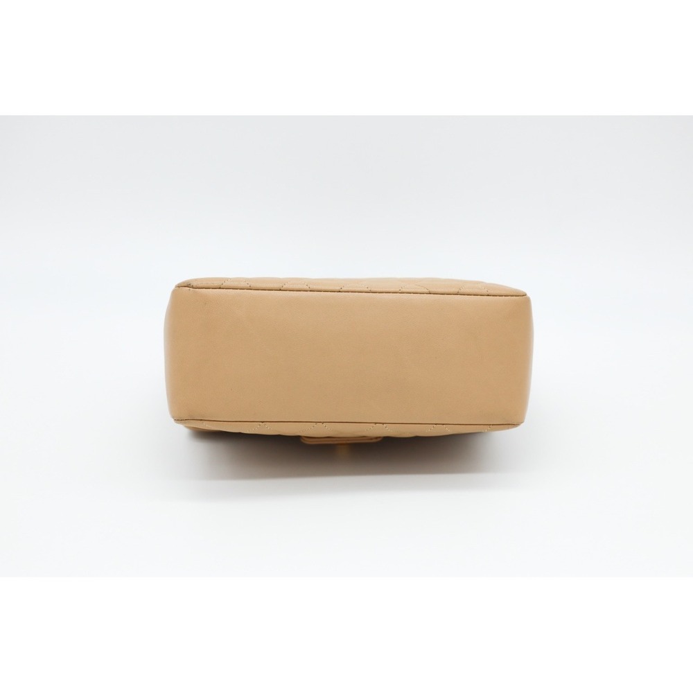 Chanel Square Beige Matalesse Top Handle Lambskin Quilted Bag - Picture 11 of 15